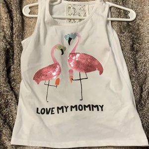 Flamingo matching tank top and shorts